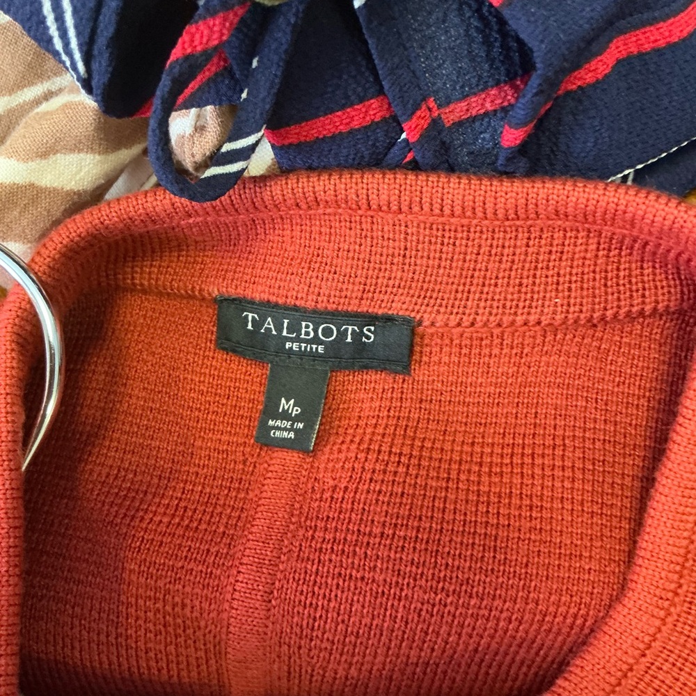 Talbots Rust Knit Sweater - Picture 3 of 3